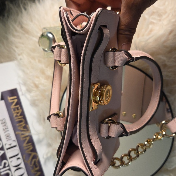 Michael Michael Kors Pink Saffiano Leather Mini Hamilton - Picture 6 of 10